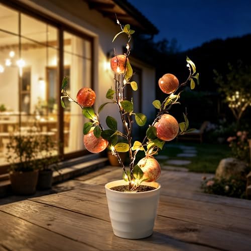 Artificial Apple Tree Lamp Night Light,Apple Lamp for Home Shop Cafe Wedding Decor, Gifts for Women Mom Grandma Girlfriend on Birthday Christmas Valentines Mothers Day - Image 5