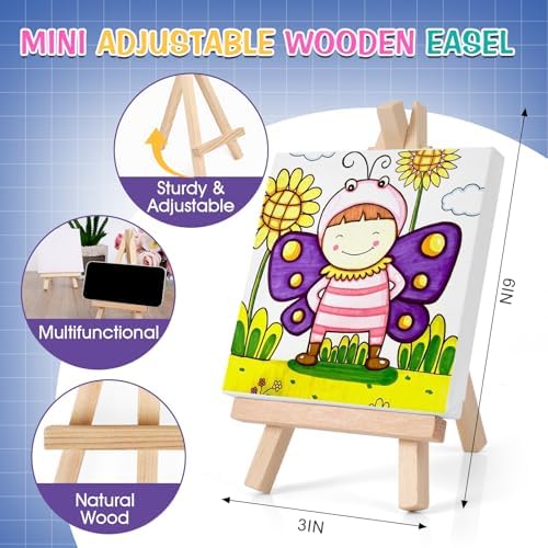 ESRICH 10 Set Canvas Painting Kit, Mini Acrylic Paint Set - Image 3