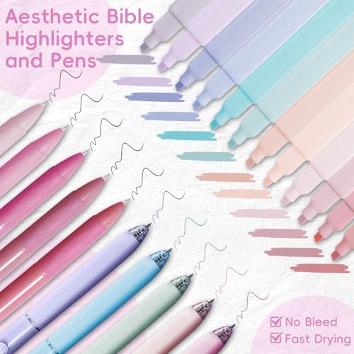 XKDOUS 50 Bible Study Supplies Journaling Kit with Journal and Case, Pink - Image 5