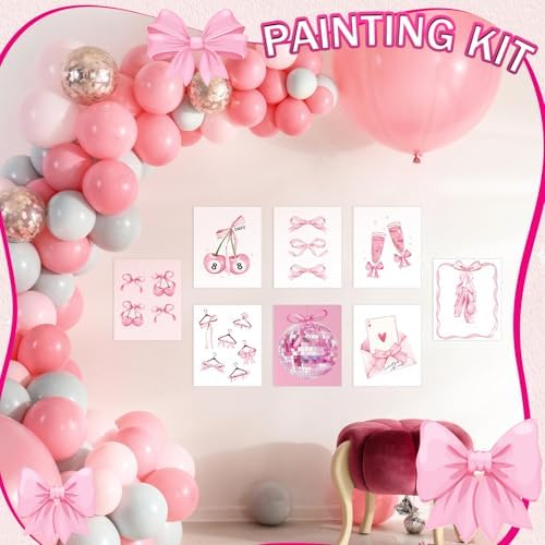 Affrolling 12 Pcs Pre Drawn Canvas for Painting for Adults 8 x 8 Inch Canvas Painting Kits Stretched with Drawing Ready to Paint Beginner Artists Date Night Party Supplies(Coquette) - Image 5