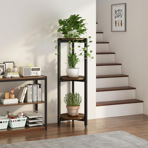 3 Tier Plant Stand Indoor Corner Tall Round Shape Plant Shelf - Image 3
