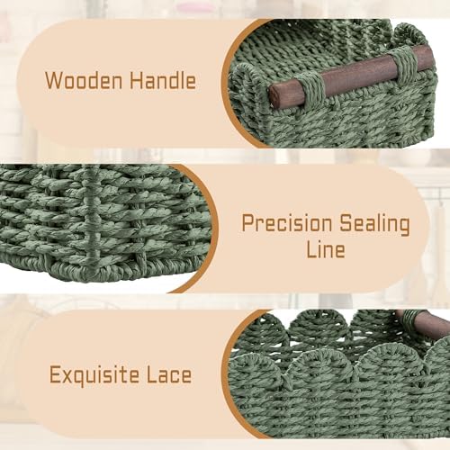 Wicker Baskets for Organizing Toilet Paper Storage Basket - Image 2