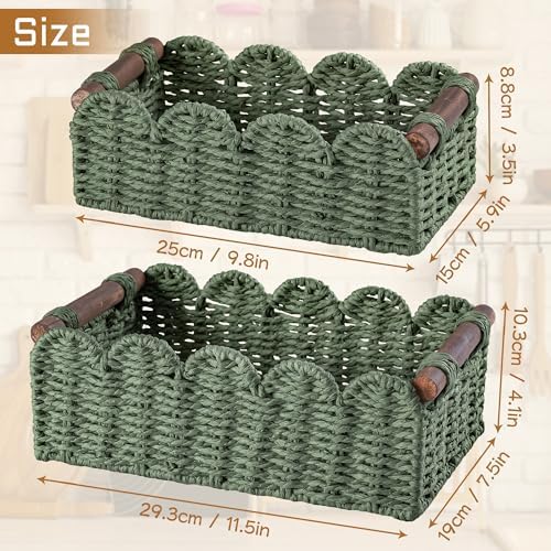 Wicker Baskets for Organizing Toilet Paper Storage Basket - Image 7