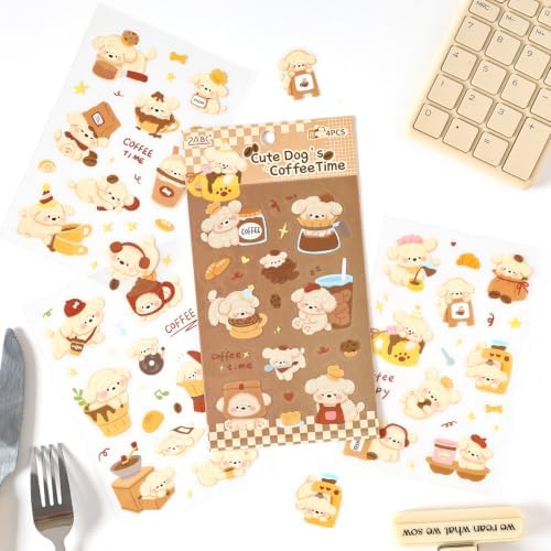 128Pcs Cute Pets for Scrapbooking,Self-Adhesive Transparent Cute Pets Scrapbook Supplies Journaling Supplies for Adult Card Making Letters DIY Water Bottle Cards Decoration - Image 7