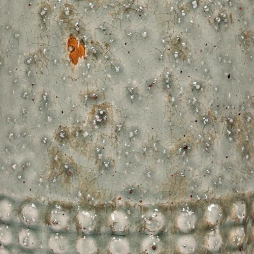 Creative Co-Op Round Terra-Cotta Hobnail Planter Vase with Heavily Distressed Finish, Grey - Image 3