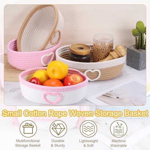 uxcell Rectangular Rope Basket 11.2x6.7x3.5inch Small Woven Baskets - Image 4