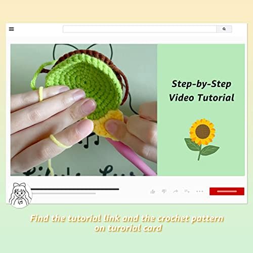 Lily's Lyric Flower Crochet Kit | Sunflower & Daisy Flower | Step-by-Step Video Tutorial for Adults Teenagers | DIY Home Decoration Craft Table Centerpiece - Image 6