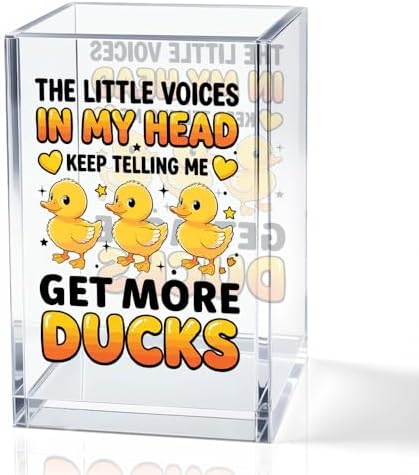 Funny The Little Voices In My Hea Acrylic Pencil Holder Cup for Women by QYUVK