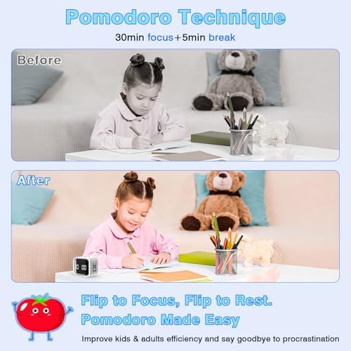 Wbacon Cube Pomodoro Timer, Smart Productivity Timer 5/10/30/60 Minutes - Image 6