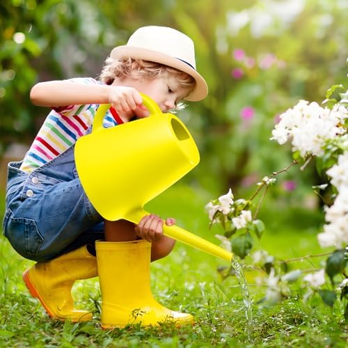 ZXJ Grip Plant Watering Cans for Indoor and Outdoor Home Garden Plants - with Long Spout - Yellow- 1/2 Gallon - Image 4
