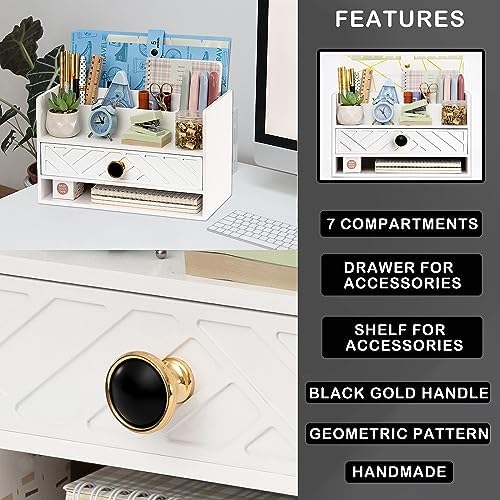 Desk Organizer with Drawer, Countertop Bill Mail Organizer and File Storage - Image 6