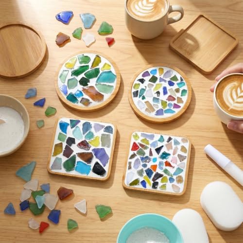 4 Sets DIY Mosaic Kits for Adults Mixed Color Mosaic Tiles for Crafts - Image 6