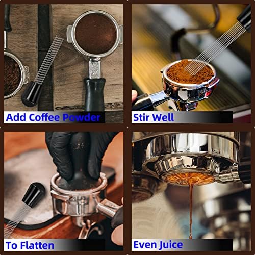Wdt Tool, Espresso Coffee Stirrer 12 Needles 0.4mm Espresso Distribution Tools with Stand, Espresso Coffee Distributor - Image 5