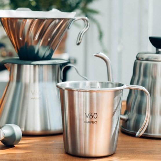 Hario Outdoor V60 Stacking Mug, 320ml Silver - Image 7