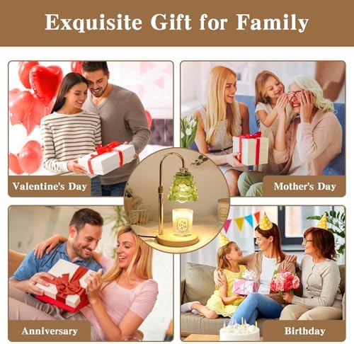 GEEZO Fragrance Candle Warmer Lamp，Electric Candle Warmer with Timer & Dimmer，Mom Christmas Birthday Gifts for Women, House Warming Gifts New Home Bedroom Decor - Image 5