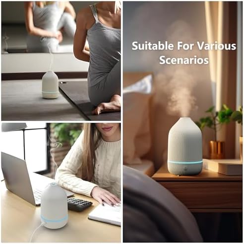 Oil Diffuser,100ML Mini Aromatherapy with USB Cable & Adapter, 7 Colors Lights Mode Waterless Auto Off for Car Home Office Room (USB Power) - Image 5