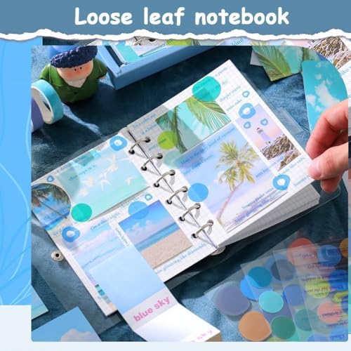 ATIRAMANIYA 346pcs Journal Supplies Kit Vintage Scrapbook Stickers Art Journaling Bullet Junk Journal Planners DIY Decoration Paper Stickers Craft Kits Notebook Collage Album (Blue Sky Book) - Image 2