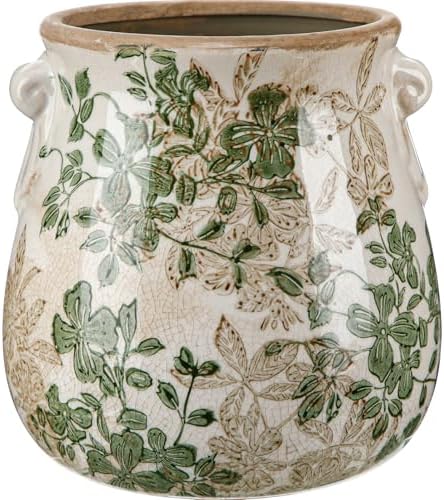 Ceramic Scroll Planter 6.5 Inch, Double Green by Unknown