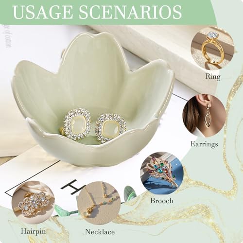 Ceramic Jewelry Dish Tray Ring Holder Trinket Dish Birthday Gifts for Women - Image 7