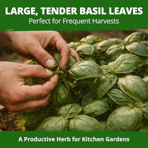 HOME GROWN Italian Large Leaf Basil Seeds, 1,424 Seeds, Ocimum basilicum - Image 2