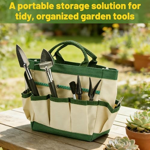 ANPHSIN 44pcs Small Gardening Tools Gifts for Women Beginners, Green - Image 3