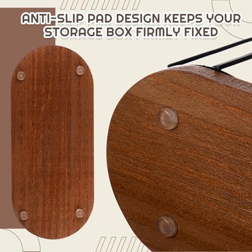 Geelin 18oz Adjustable Coffee Cup Dispenser with Wooden Base, Cup and Lid Holder, Cups Holder Organizer for Coffee Pod Straw and Lid Storage(3-Compartment Single,Color 1) - Image 5