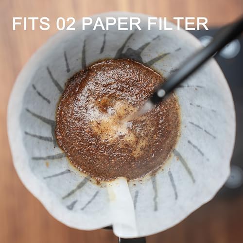 Artisan Series Coffee Dripper Made of High Fired Ceramic Material, Size 02, Ceramic Pour Over Coffee Maker Filter, Coffee Slow Brewing Accessories for Home, Office and Cafe, Black - Image 4