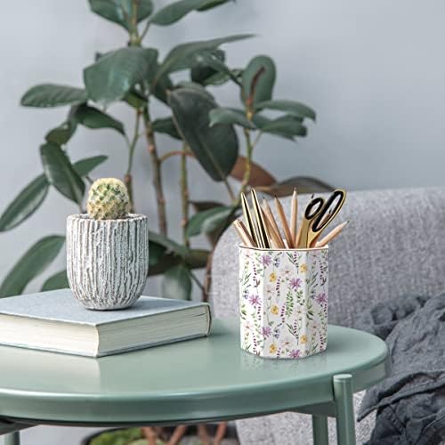 Ceramic Floral Pencil Pen Holder, Cute Stationery Holder for Office, Makeup Brush Holder for Girl Women, Pretty Flower - Image 5