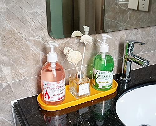 Simple Style Ceramic Sink Tray - Bathroom and Kitchen Cosmetics Dish, Candle and Perfume Tray (Yellow) - Image 4
