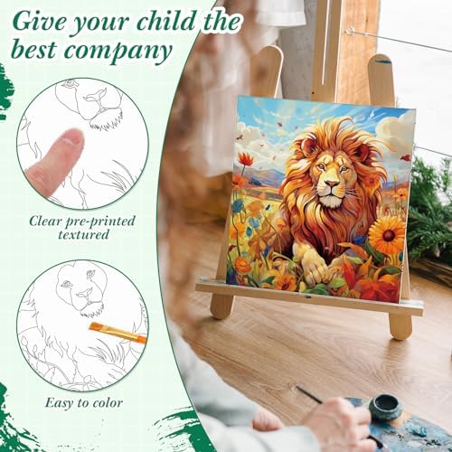 Sherr 12 Pcs Pre Drawn Canvas for Adults,Mixed Style,8 x 8 Inch - Image 4