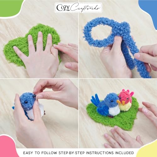 WeVeel Cozy Craftworks Chenille Stem Animal Craft Kit for Adults – CC Love Birds & Flamingos Bundle – Relaxing DIY Arts & Crafts Kit with All Supplies - Image 4