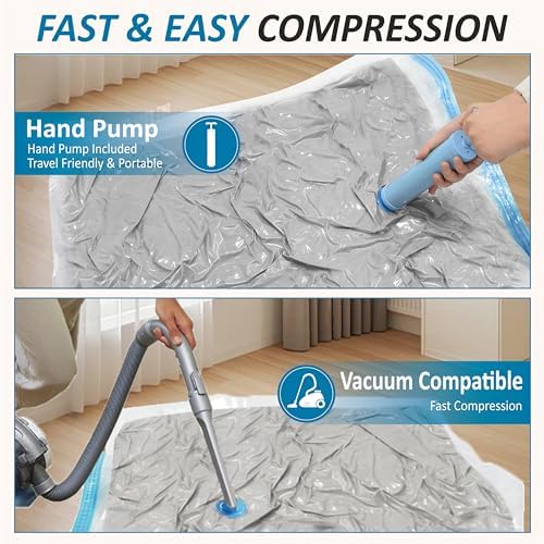 Vacuum Storage Bags with Hand Pump, Vacuum Seal Space Saver Bags,20 Combo - Image 6