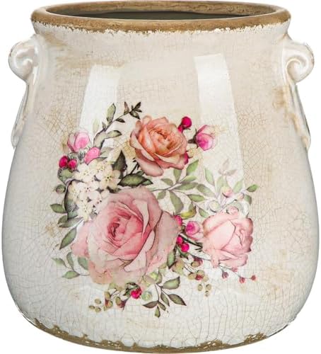 Ceramic Scroll Planter 6.5 Inch, Ink Color by Unknown