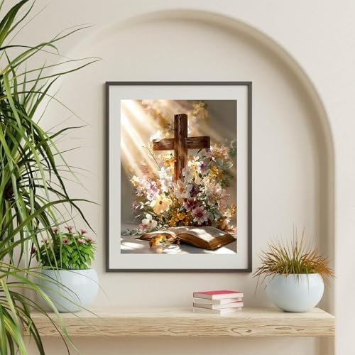 YOLENIX Cross Diamond Art Kits for Adult Diamond Painting Kit for Beginner - Image 2