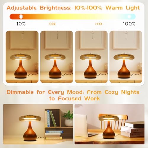 Small Table Lamp Height 9.7 Inch Mushroom Table Lamps for Living Room - Image 3