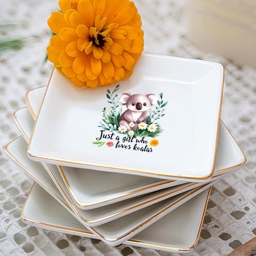 Koala Jewelry Ring Holder Dish Tray, Gifts For Women Teens Girls, Koala Lovers Themed Stuff Things Decor Merch, Themed Home Room Ring Earrings Necklace Organizer Holder! - Image 7