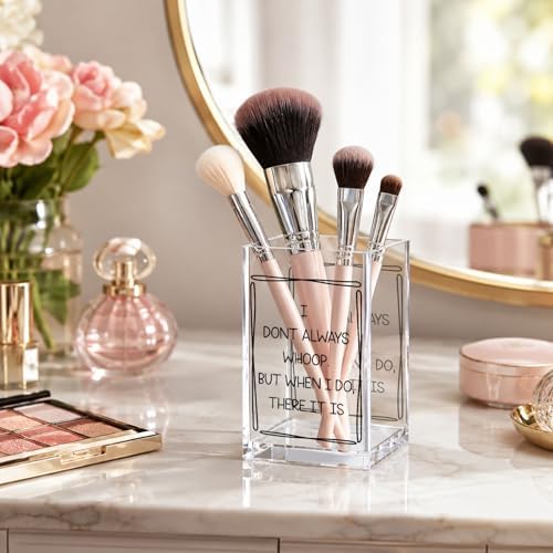 Acrylic Pen Holder Cup Desk Organizer, Office Desk Decor Accessories, Pencil Holder Storage Box, Cute Desktop Organizer for Home Office - Image 2