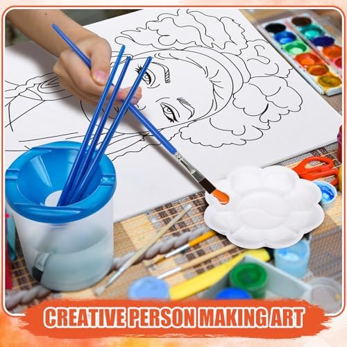 Sherr 96 Pcs 12 Set Pre Drawn Canvas Painting Kits, Lady - Image 4