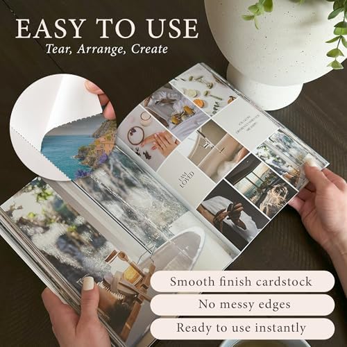 Vision Board Book – 1000+ Aesthetic Images & Bilingual Affirmations, Vision Board Supplies, Collage & Scrapbook Magazine for Manifestation, Goal Setting & Dream Board – Clip Art for Women - Image 4