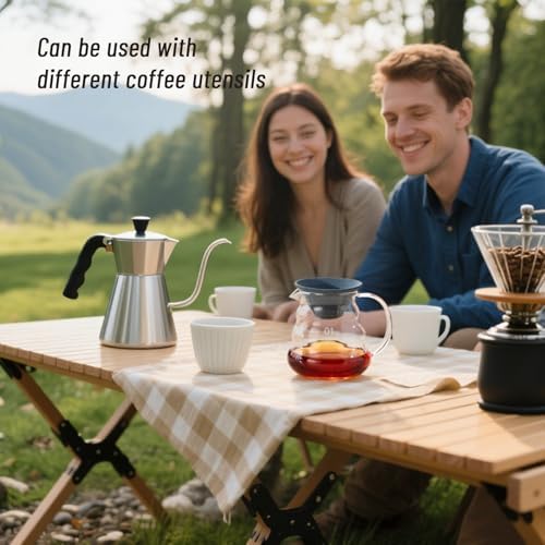 Baalaka Ceramic Pour Over Coffee Dripper Set with Stand for 1 Cup Brewing - Image 5
