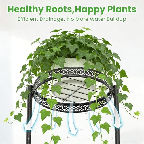 3 Tier Corner Plant Stand Indoor Multiple Sturdy Vertical Metal Flower - Image 4