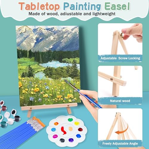 4 Pack Paint and sip Kit for Adults, 8x10 Inch Canvas Painting Kit - Image 4