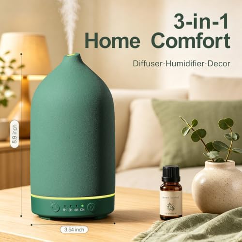 Gooamp 200ML Ceramic Essential Oil Diffuser for Home, Stone Diffuser - Image 4