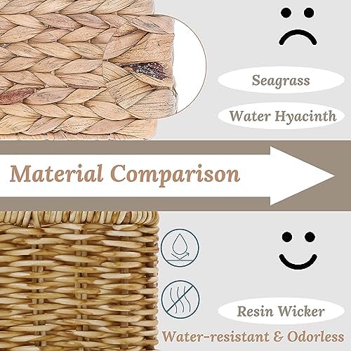 WeeNest Baskets for Organizing, Basket Small, Oat Milk, Set of 2 - Image 3