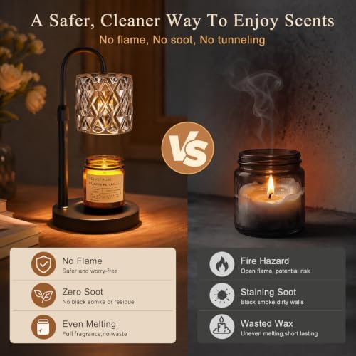 Candle Warmer Lamp with Timer, Birthday Gifts for Women, Room Decor, Gray - Image 4