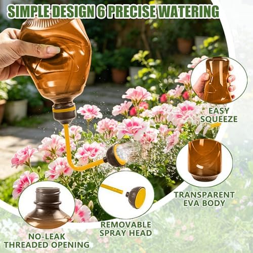 Precision Spout 0.45L Watering Can – Perfect for Delicate Seedlings - Potted Plants - Brown - Image 5