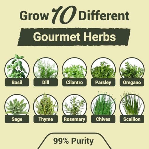 10 Herb Garden Planter Indoor Kit, 44pcs Complete Kitchen Herb Starter Set Including Burlap Pots, Markers, Soil Discs, Gardening Tools, Unique Easter/Birthday/Christmas Gift Ideas for Women, Mom - Image 2