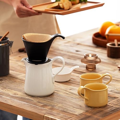 ZERO JAPAN - Bee House Pour Over Coffee Dripper - Ceramic Coffee Maker with Elegant Peek Hole, Drip Cone Brewer Coffee Gifts, Brewing Accessories - Noble Black, Standard Size - Image 6
