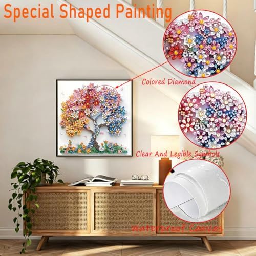5D Diamond Art Kits for Adults Beginner,Colorful Tree Diamond Painting Kits - Image 6
