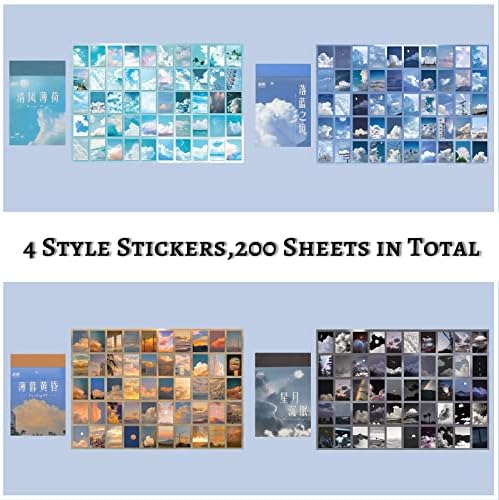 450 Pieces Washi Sticker Set, 9 Set Scrapbooking Diary Planner Album Diary Notebook, Scrapbooking Sticker Journaling Supplies for DIY Arts and Crafts Card Making Laptop Decoration - Image 4